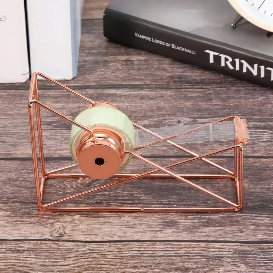 

Paper Cutter Die-Cut Machine Desktop Rose Gold Stationery Metal Tape Holder Tape Cutter Office Tape Dispenser Die-Cut Machines