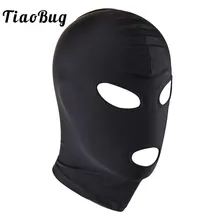 TiaoBug унисекс аниме косплей головной убор маска для ролевых игр полный капюшон черные маски для женщин и мужчин костюм для Хэллоуина Ролевые аксессуары