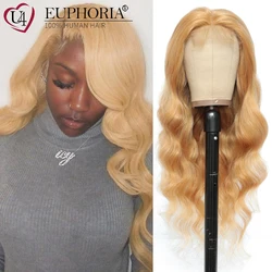 Blonde 27 Body Wave Lace Wigs 4x4 13x1 Lace Closure Frontal Wigs Brazilian 9A Remy 100% Human Hair Wigs For Black Women Euphoria