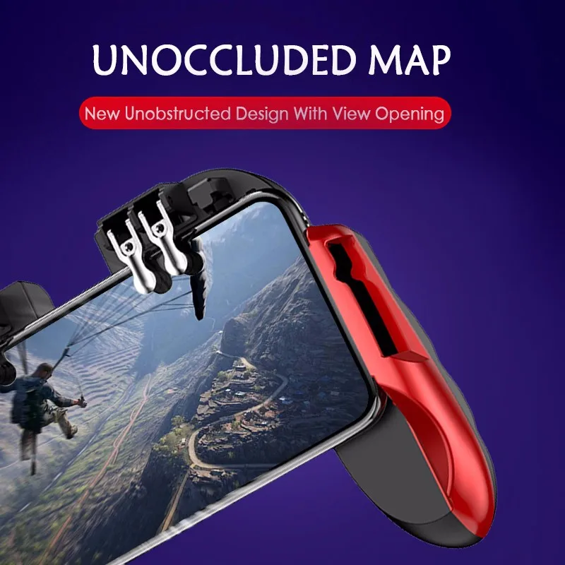  H9 Six Fingers SR Cooling Fan Gamepad Controller Cooler for iPhone Android for PUBG Games Buil-in B