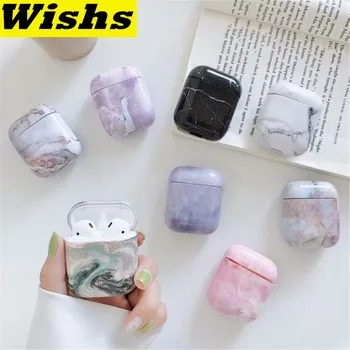 

Luxury Marble Hard PC Wireless bluetooth headset charging box Protect case For Apple Airpods 1&2 Wireless Bluetooth Headset case