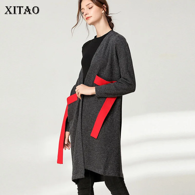 XITAO Pleated Knitted Sweater Fashion New Women