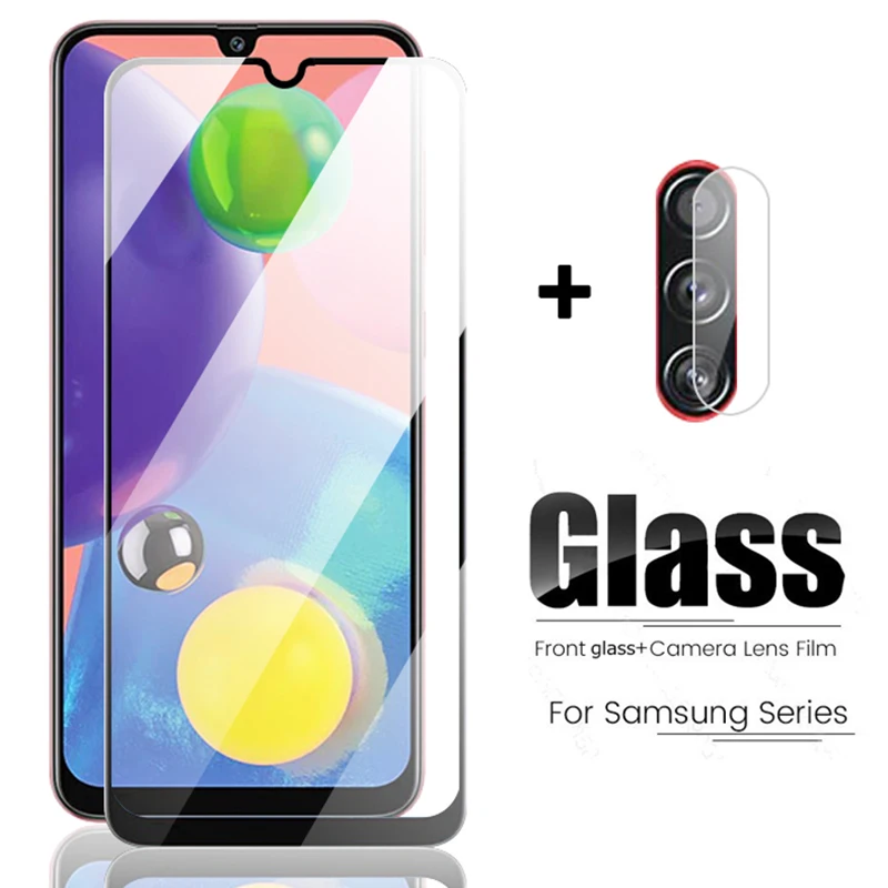 

2 in 1 Tempered Glass for Samsung Galaxy A70S A10S A20S A30S A50S Screen Protector on for Samsung A 10S 20S 70S Protective Glass