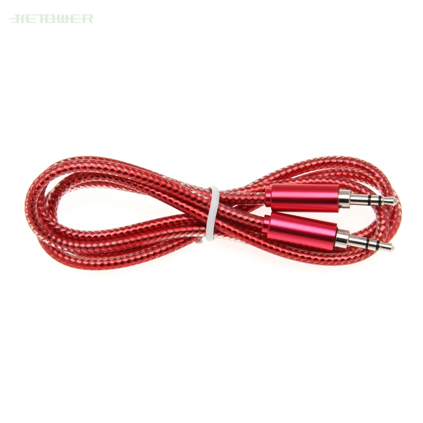 300pcs Factory Price New 3 5mm Jack Bright blink Auxiliary Audio Cable Male To Male Aux Cables Good Audio Hd for Headphone