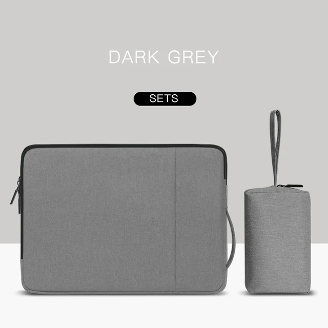 Laptop Case Waterproof Notebook Sleeve 13.3 14 15 15.6 inch For Macbook M1 Air Pro HP Acer Xiami Huawei Lenovo Laptop bag cover DARK GREY SETS