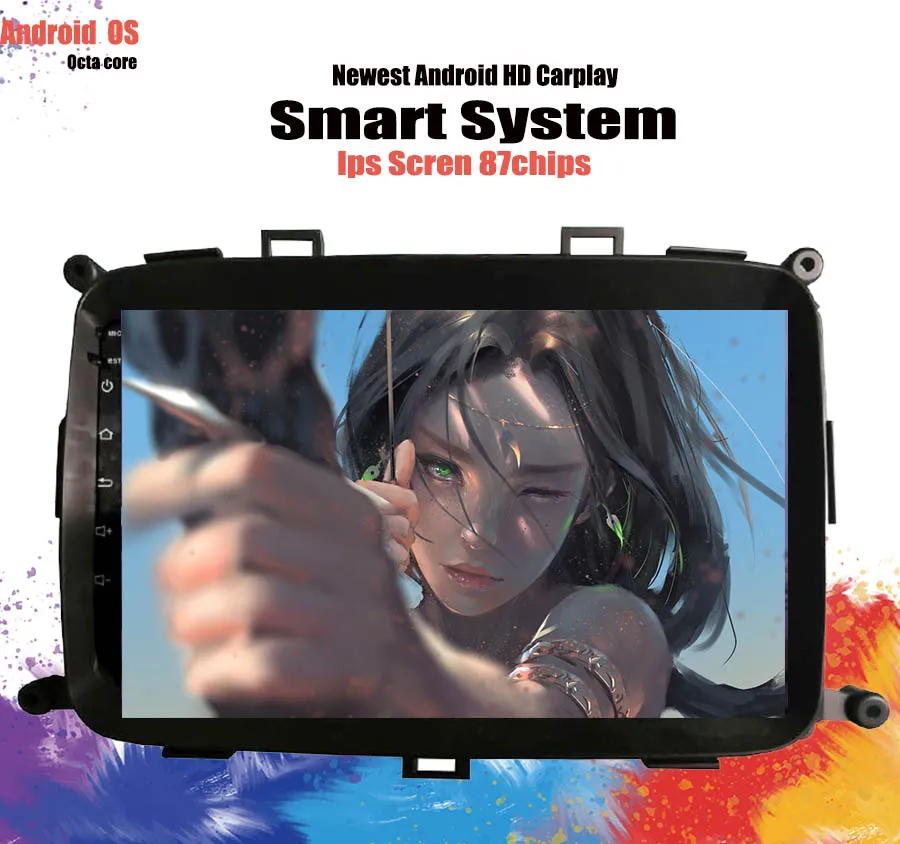 9 дюймов Android 10 0 автомобильный без CD DVD плеер GPS навигация для KIA CARENS 2013 + авто стерео