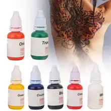 15 мл/бутылка полуперманентные растительные экстракты пигментные чернила для татуажа аксессуар татуировки чернила 7 цветов Набор
