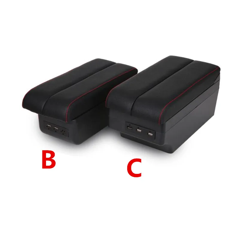 For Nissan Note armrest box USB Charging heighten Double layer