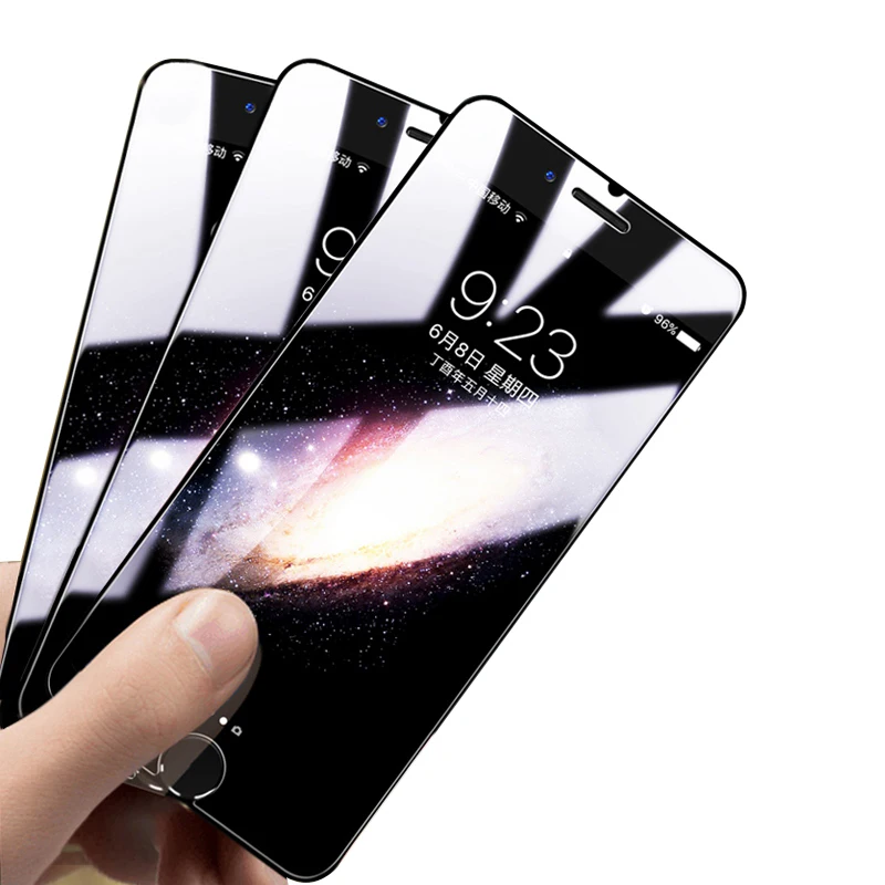 3 шт закаленное стекло для iPhone 8 plus анти-синий/высокий ясный протектор экрана