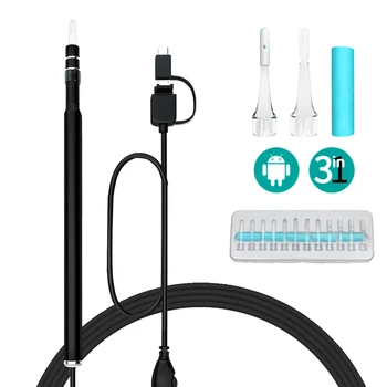 

Ear Cleaning Endoscope USB Visual Ear Spoon 5.5mm 0.3M Mini Camera Android PC Pick Otoscope Borescope Tool Health Care Endoskop
