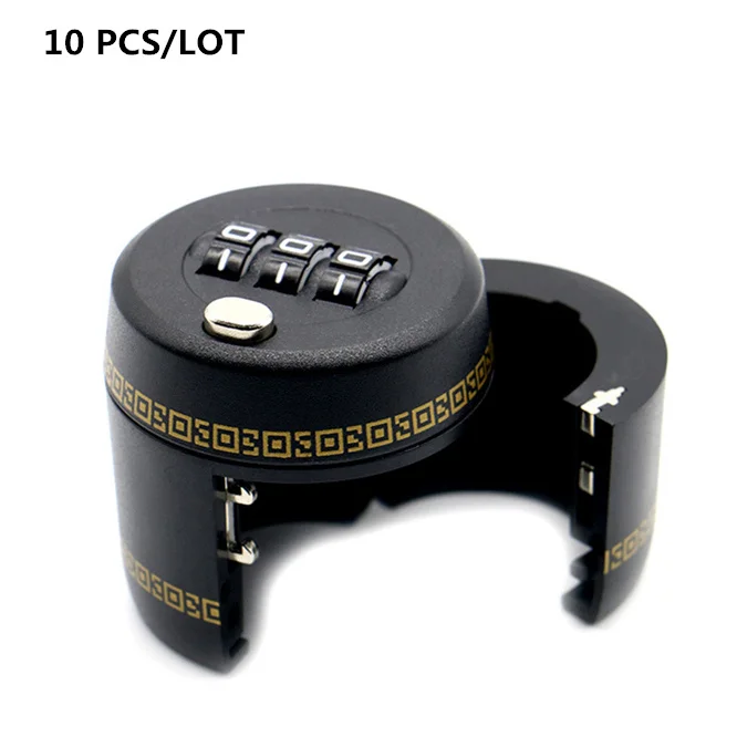 

10PCS Plastic Bottle Password Lock Combination Lock Wine Stopper Vacuum Plug Device Preservation For Furniture Lock Hardware
