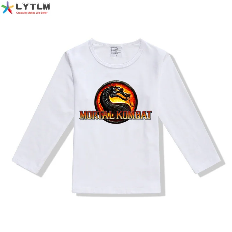 Футболка LYTLM Mortal Kombat для мальчиков футболки с длинными рукавами маленьких и