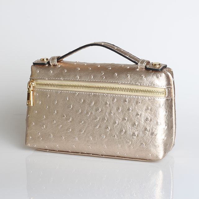 Fashion Designer Handbag Ostrich Pattern Portable Bag Clutch Bag 2022 Lady Hand Bag Purse Make Up Bag Trend Bag