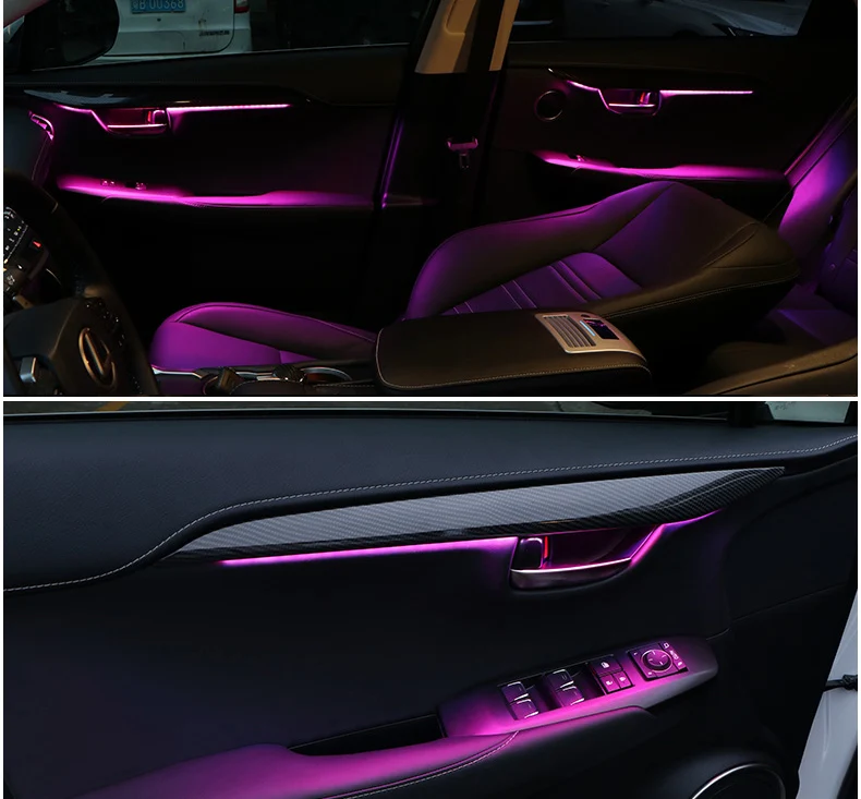 Lsrtw2017 для Lexus NX NX200 200t NX300h Автомобильная Внутренняя дверь, атмосферный светильник, декоративная интерьерная молдинги, аксессуары