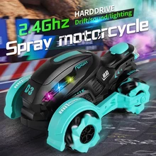 

Parten 2.4G Spray Stunt RC Car Toy High Speed Drift Sports Chargeable Cool Lighting Music 360 degrees turn For Children GIft