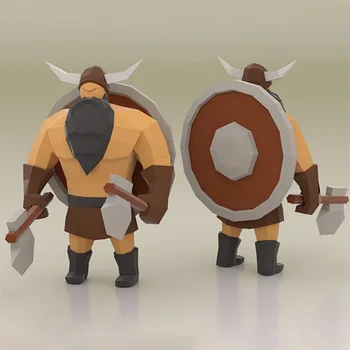 

Viking 3D paper model geometry handmade DIY paper cut home decoration decoration ideas