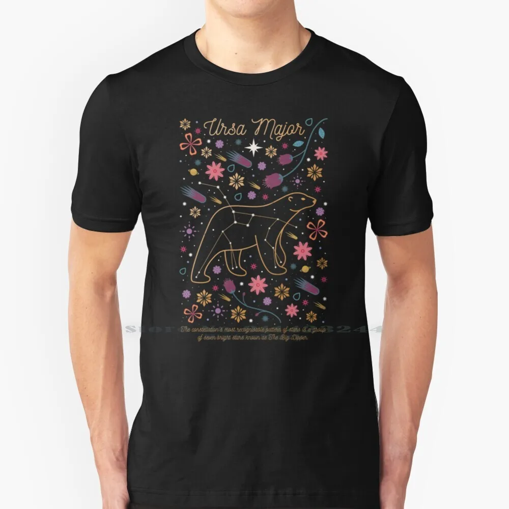 Ursa Major T Shirt Cotton 6Xl Ursa Major The Big Dipper Space Stars Comete Folk Decorativo Orso Polare Oro