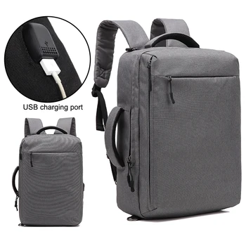 

male Laptop backpack USB charging Multifunctional portable dual-use backpack Men waterproof computer Travel casual School Bags