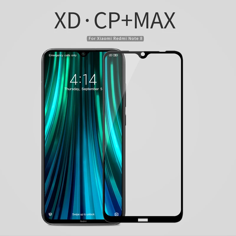10 шт./лот NILLKIN XD CP+ MAX Антибликовая Защитная пленка для экрана для Xiaomi Redmi Note 8 3D Защитная пленка из закаленного стекла