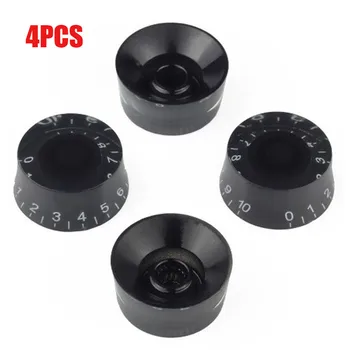 

4Pcs/Set Speed Control Knobs Volume Tone Knobs Parts For Gibson Les Electric Guitar Accessories Black