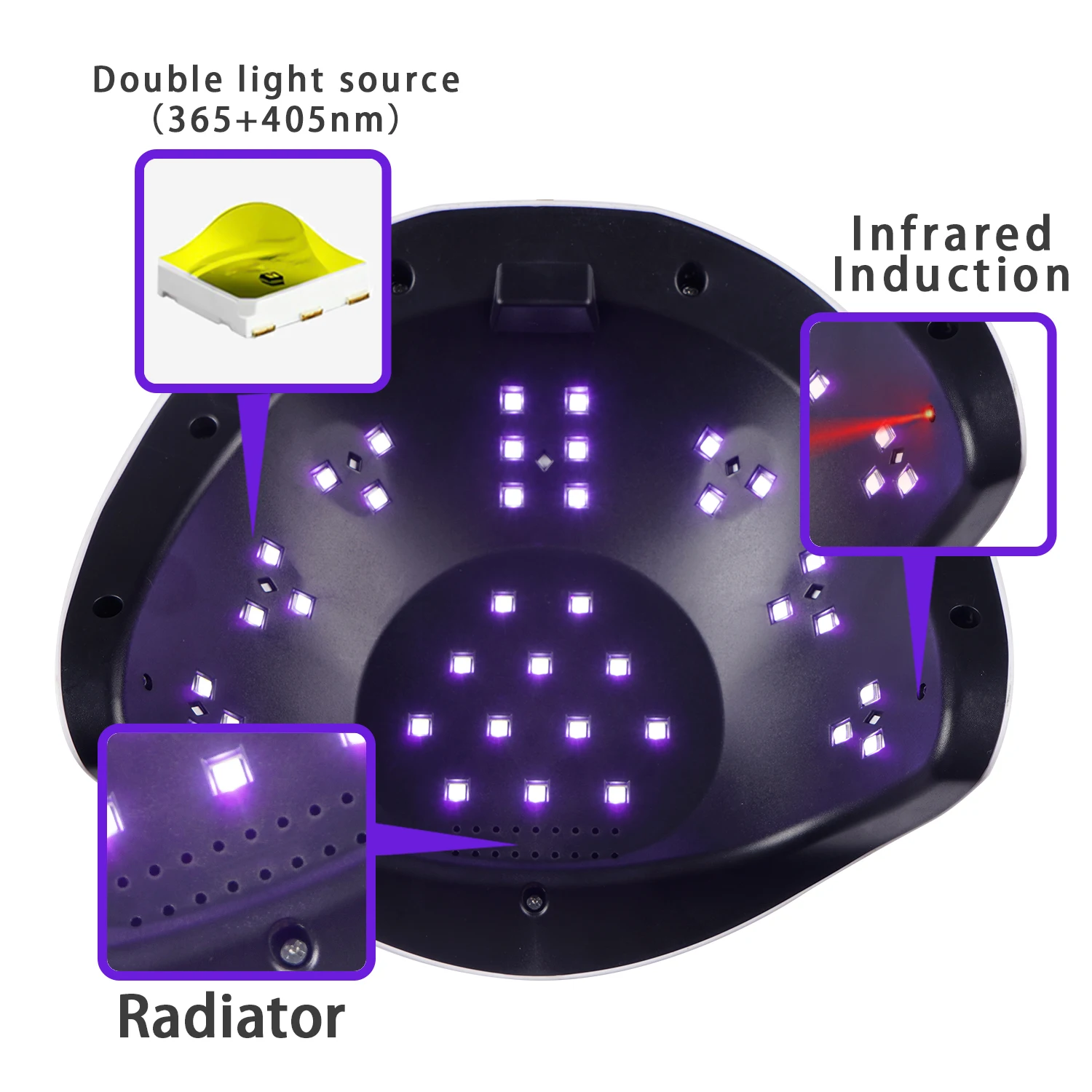 SUN BQ6T 36 светодиодный 72 Вт лампа для ногтей УФ светодиодный светильник для отверждения ногтей Сушилка ЖК-дисплей Гель-лак сушилка Авто зондирующая лампа для ногтей