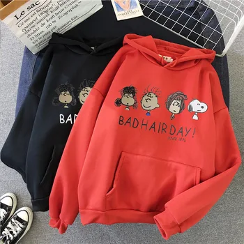 

[actual photo] lazy style women's 2019 new Korean long sleeve trendy loose BF Hooded Coat in autumn and winter