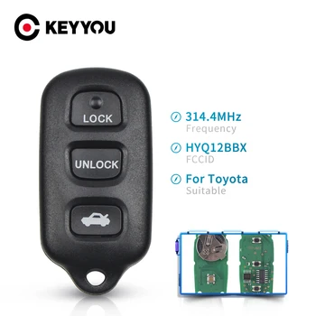 

KEYYOU Remote Car Key Fob 4 Button For Toyota Camry Solara Corolla Sienna 2002 2003 2004 2005 2006 315Mhz GQ43VT14T Remte key