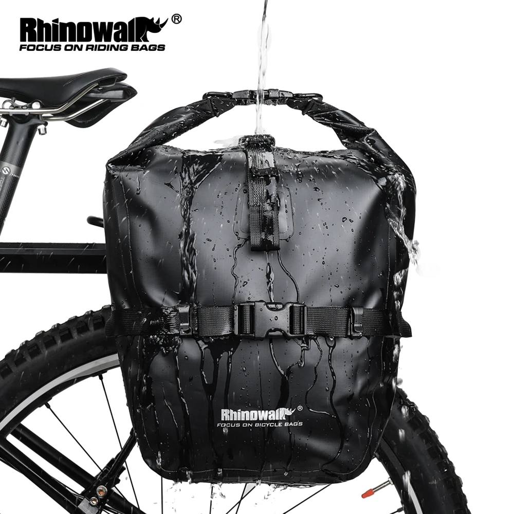 

Rhinowalk 20L Bicycle Pannier Bag Bike Accessories Waterproof Portable Bike Bag Trunk Pack Cycling Bag Travel Cycling Bag