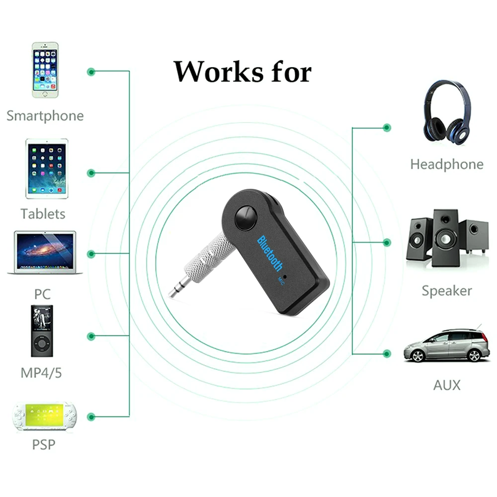Мини 3 5 мм разъем AUX аудио MP3 музыка Bluetooth приемник автомобильный комплект