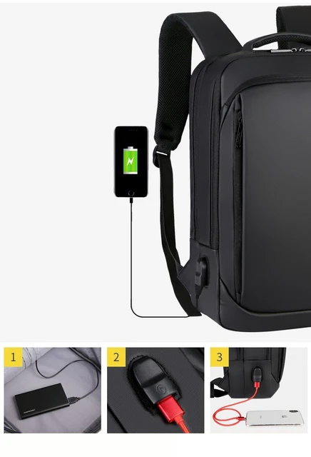 Sac à dos ordinateur multifonction business avec port usb_voghion.com