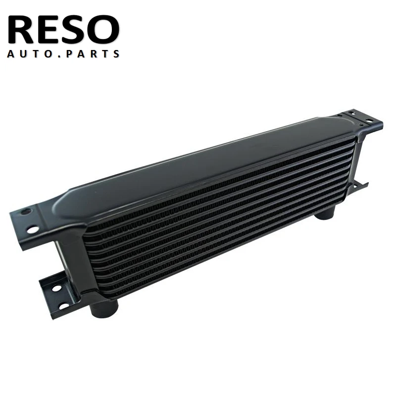 RESO – Universal Black Aluminum 10 Rows Engine transmission AN10 Oil Cooler 10AN