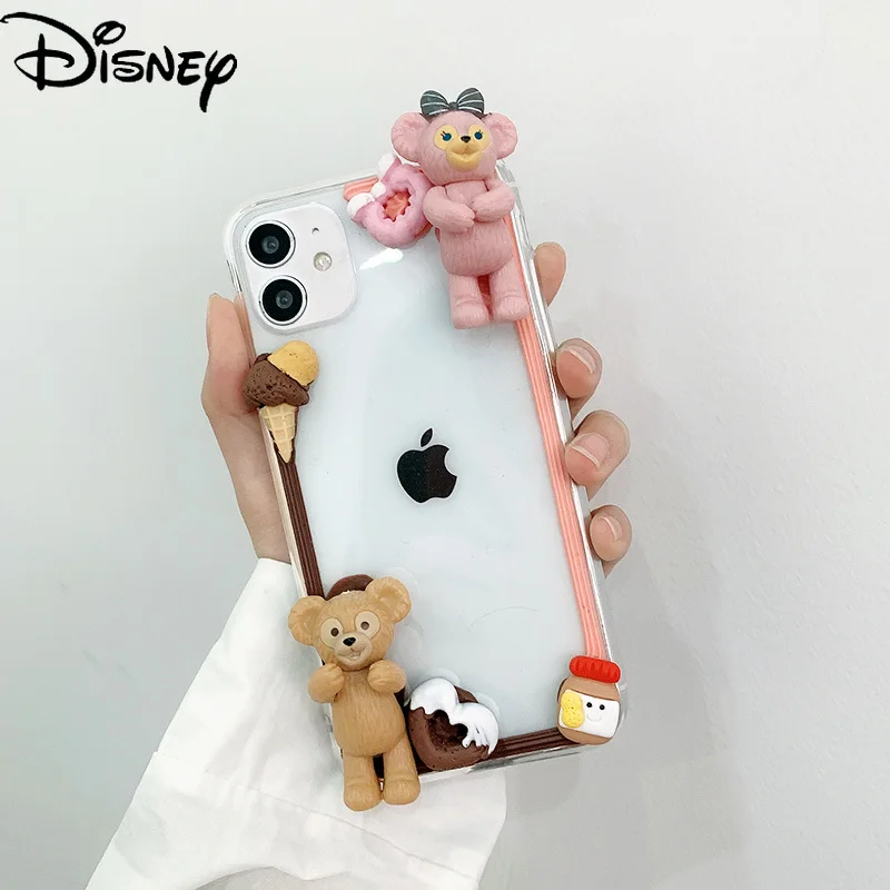 Disney cartoon cute Duffy cream glue couple phone case for iPhone 11/12pro/11 pro max/12 mini/xs/se/xr/7p/8 _ - AliExpress Mobile