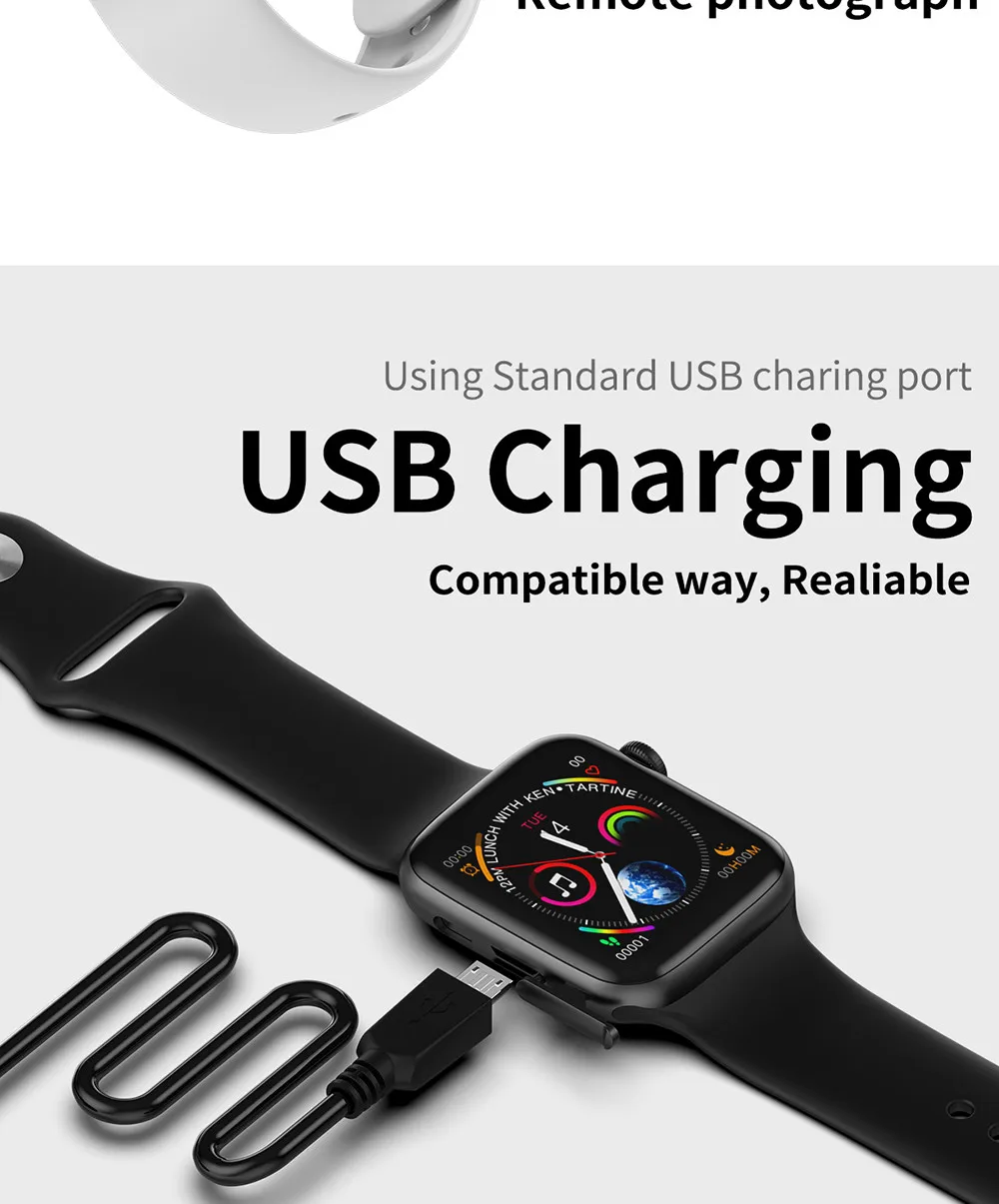 W34 Bluetooth Call Dial Answer Watch Smart Watch Band Heart Rate Monitor Fitness Tracker Wearing Wristband Bracelet MTK 2502 IOS