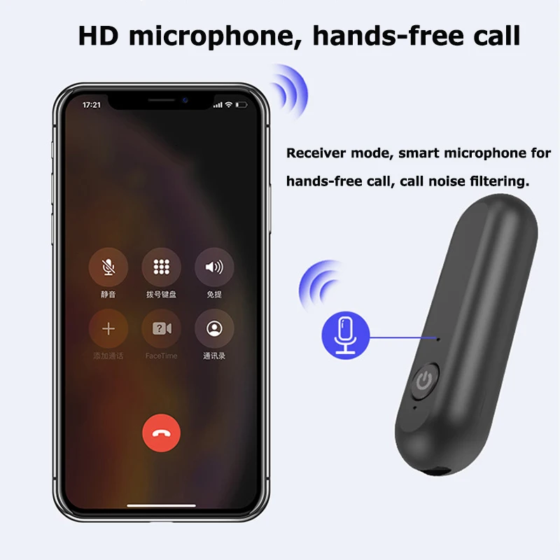 Bluetooth Receiver 5 0 HD Stereo Wireless Audio Adapter Support Microphone 3 5mm AUX Music Adapter for Headphone Speaker