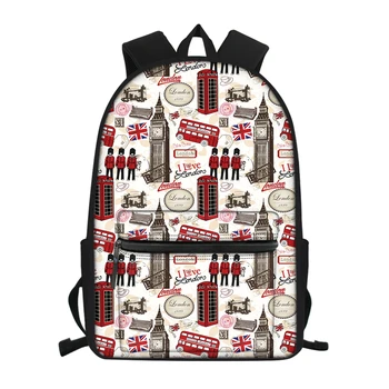 

England Style Backpacks Boys Multifunction Large Capacity Waterproof School Bags Stylish Backpacks Mochila