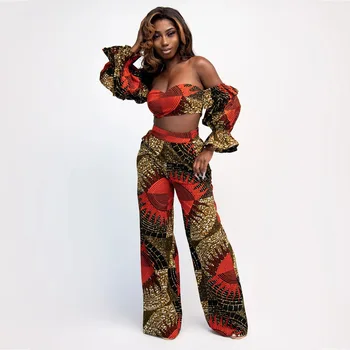 Alternative view of Ikenna Middle-sleeved Top Loose Wide-leg Pants