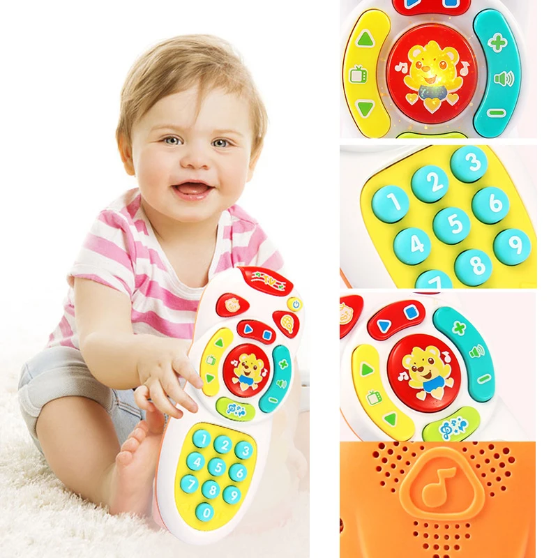 

Baby Simulation TV Remote Control Mobile Phone Toy Kids Educational Music Learning Toy Funny Gift