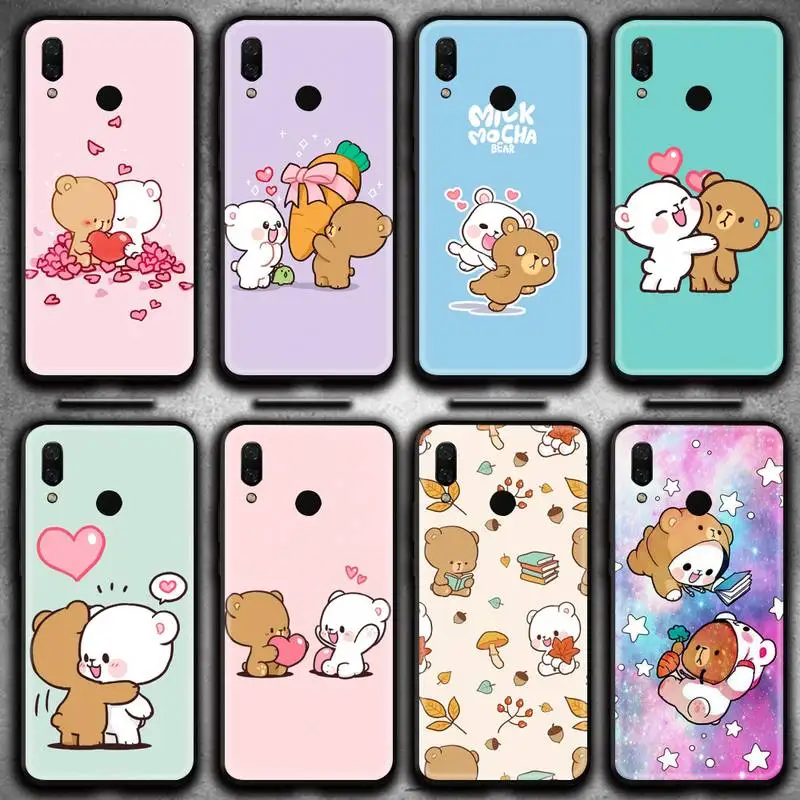 Милый чехол для телефона с изображением молочного медведя Huawei Y6P Y8S Y8P Y5II Y5 Y6 2019 P
