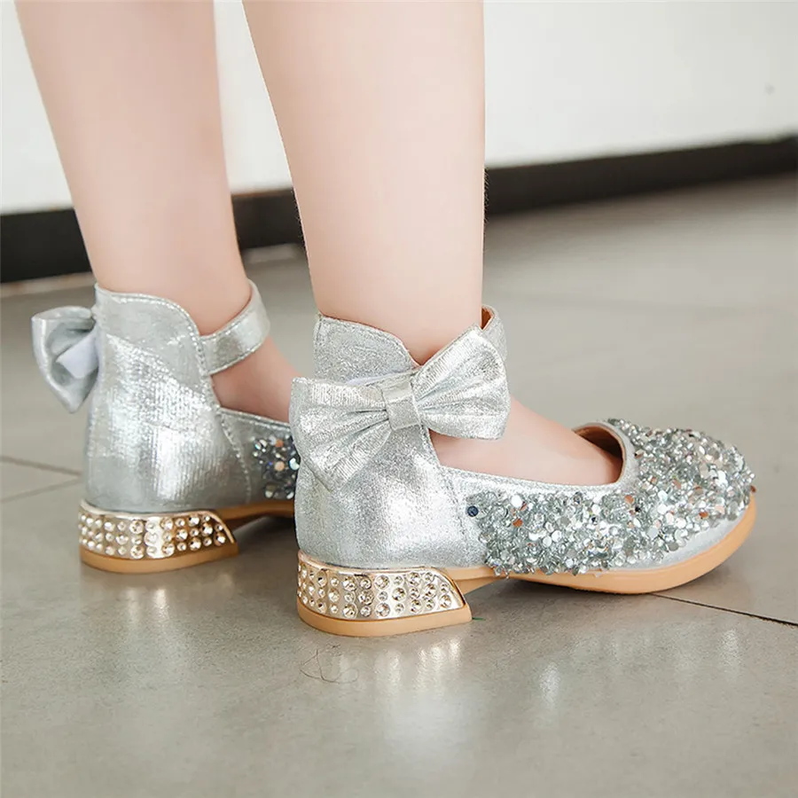 Girls shoes baby autumn and winter child baby girl bow princess shoes small shoes beads princess shoes children's shoes 35A12 (38)