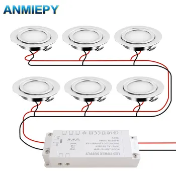 

6 Pcs IP65 Downlight 304 Stainless Steel 3W 5W 7W DC 12V LED Safety Voltage Spotlights for Home Kitchen Dining Spot Lighting