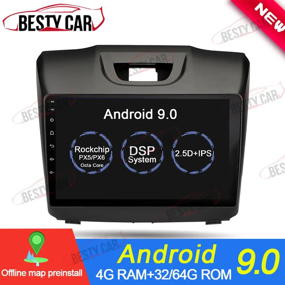 " ips Android 9,0 Автомобильный мультимедийный плеер Авто Радио стерео для Chevrolet Trailblazer Colorado S10 Isuzu D-max MU-X gps NAV