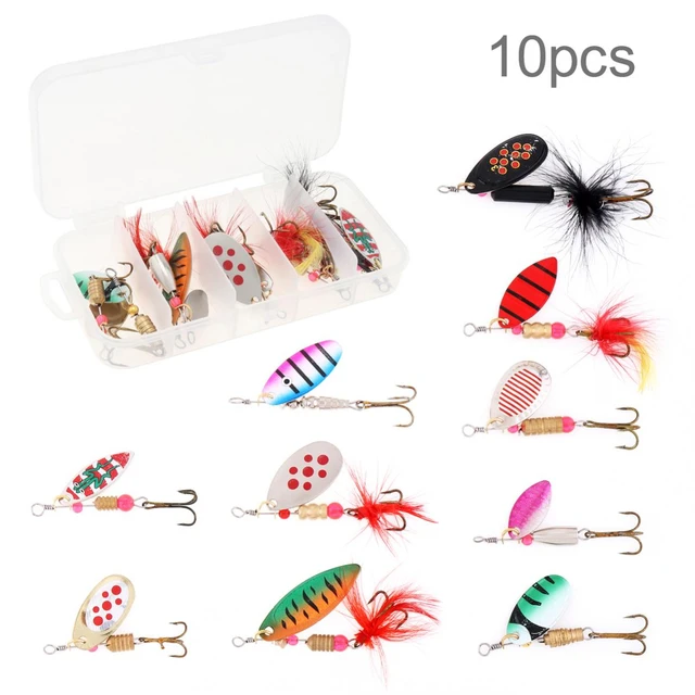 10pcs/lot Metal Spinner Lure 3g-7g Wobbler Fishing Spoon Baits Spinnerbait  Artificial with Box Fishing Tackle hard Bait - AliExpress