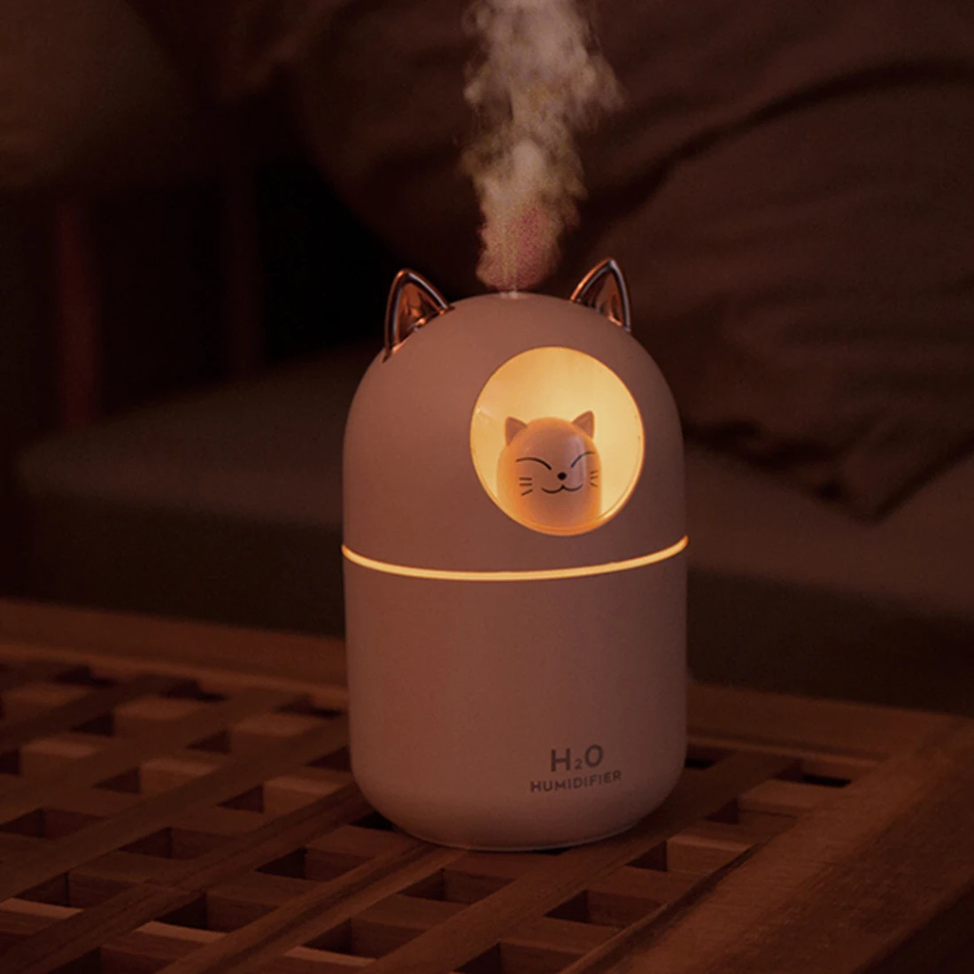 300ML Air Humidifier Diffuse Eliminate Static Electricity Clean Care for Skin Nano Spray Technology 7 Color Lights Home | Бытовая