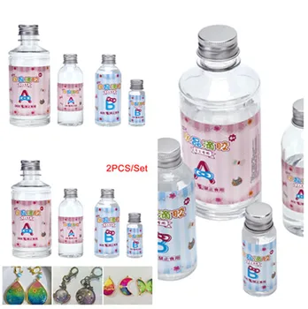 

2PCS/Set Transparent Crystal Clear Resin Pigment Epoxy Transparent Clear Resin Art Craft For Jewelry Making DIY Tools