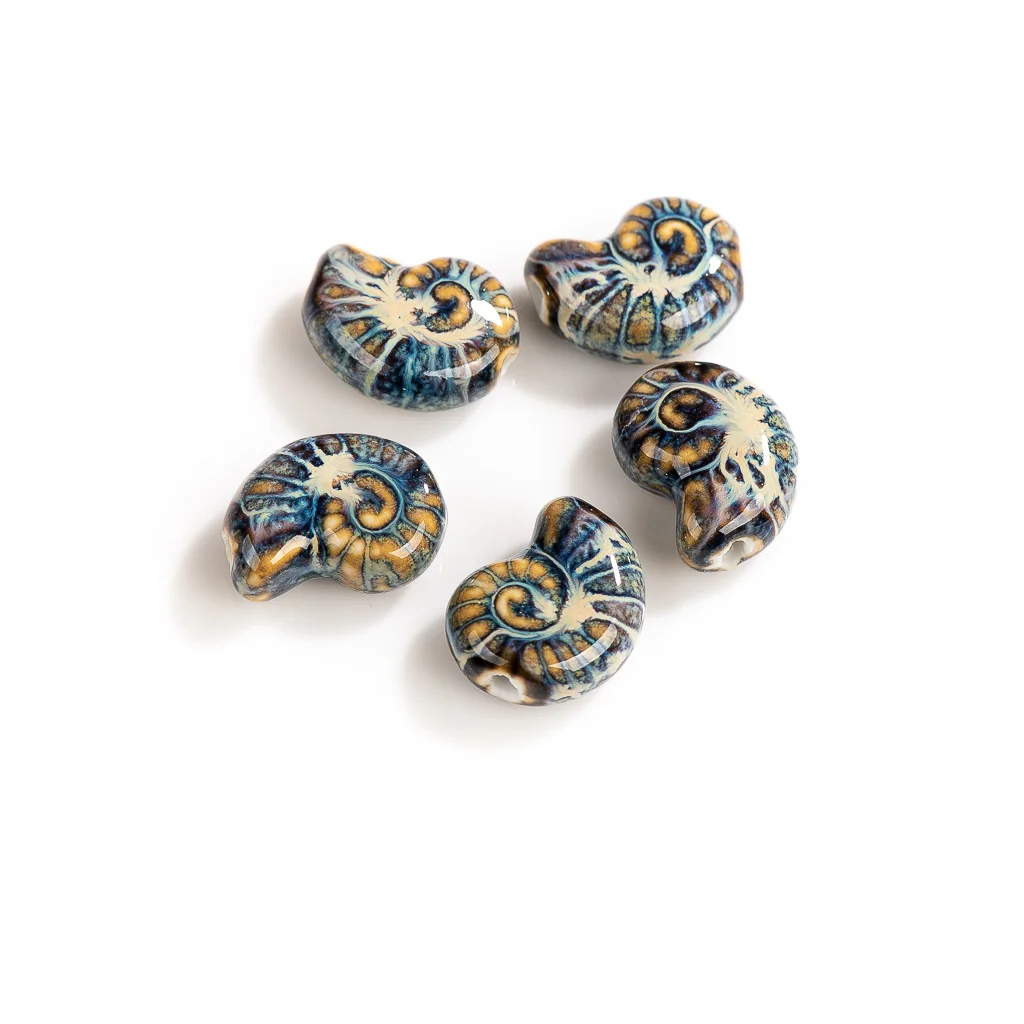 Lot De 50 Perles En Céramique Porcelaine - Boules 18mm Multicolores, Fait Main, Pour Création Bijoux