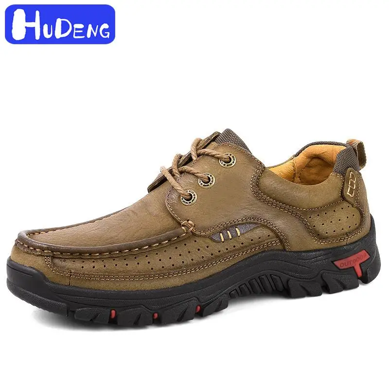 Size6.5-14 Туфли из натуральной кожи Мужская, из бычьей кожи Повседневное Уличная обувь для мужчин Высокое качество на шнуровке мужские роскошные кожаные туфли