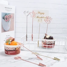 1 шт. Творческое Оформление рабочего стола Место Держатель для карт в форме сердца фото зажимы стол номер Стенд Реклама ценник клип