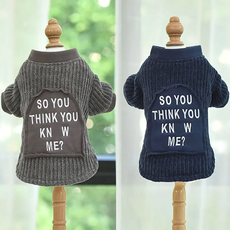 

Two Legs Dog Cat Clothes Winter Warm Pet Jacket Coat Thickened Letter Printing Pet Costume Snap Button Design Puppy Clothing