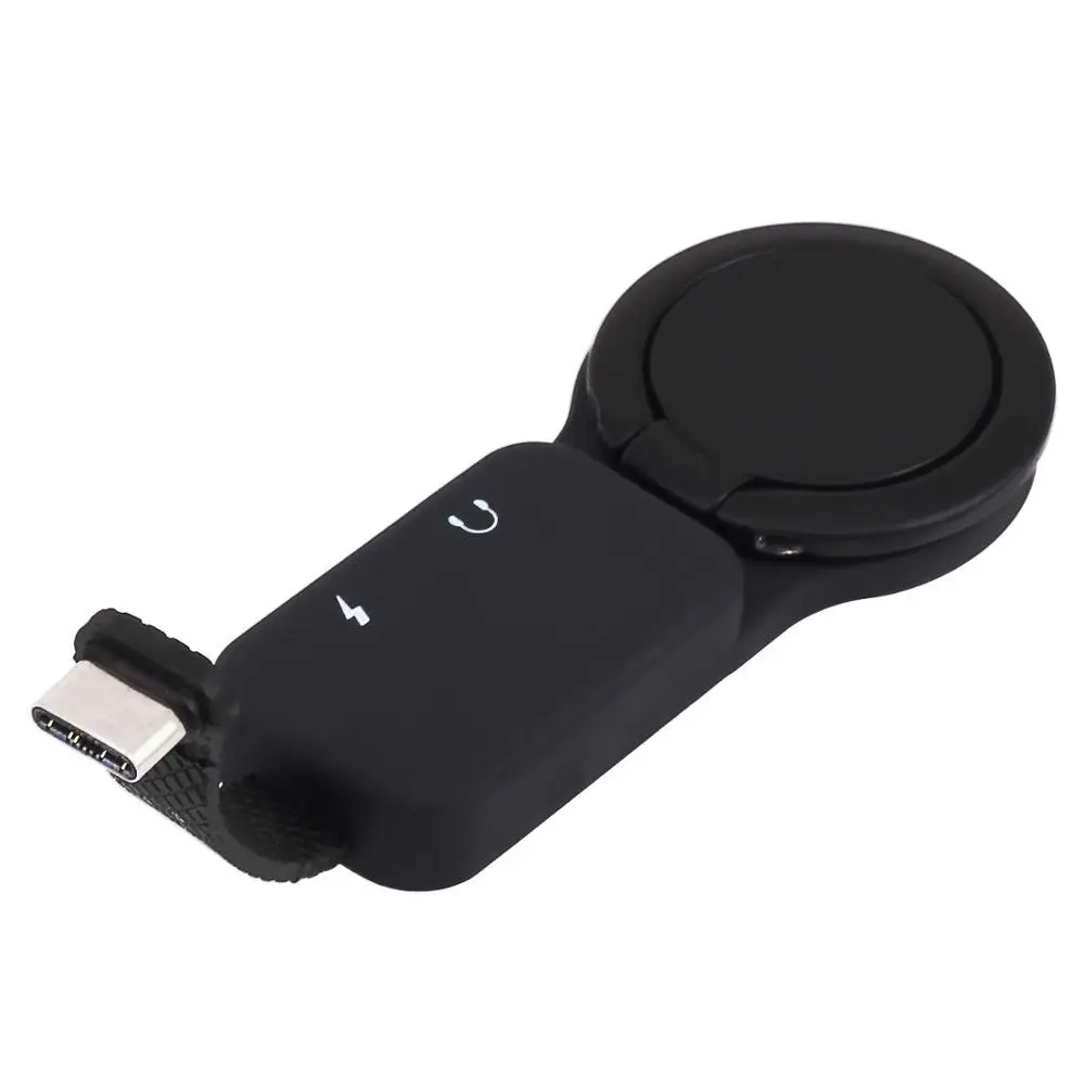 Тип-c OTG двойной адаптер и кольцо держатель USB C до 3,5 мм аудио зарядное устройство Регулируемый держатель телефона Быстрая зарядка для тип-c Android адаптер