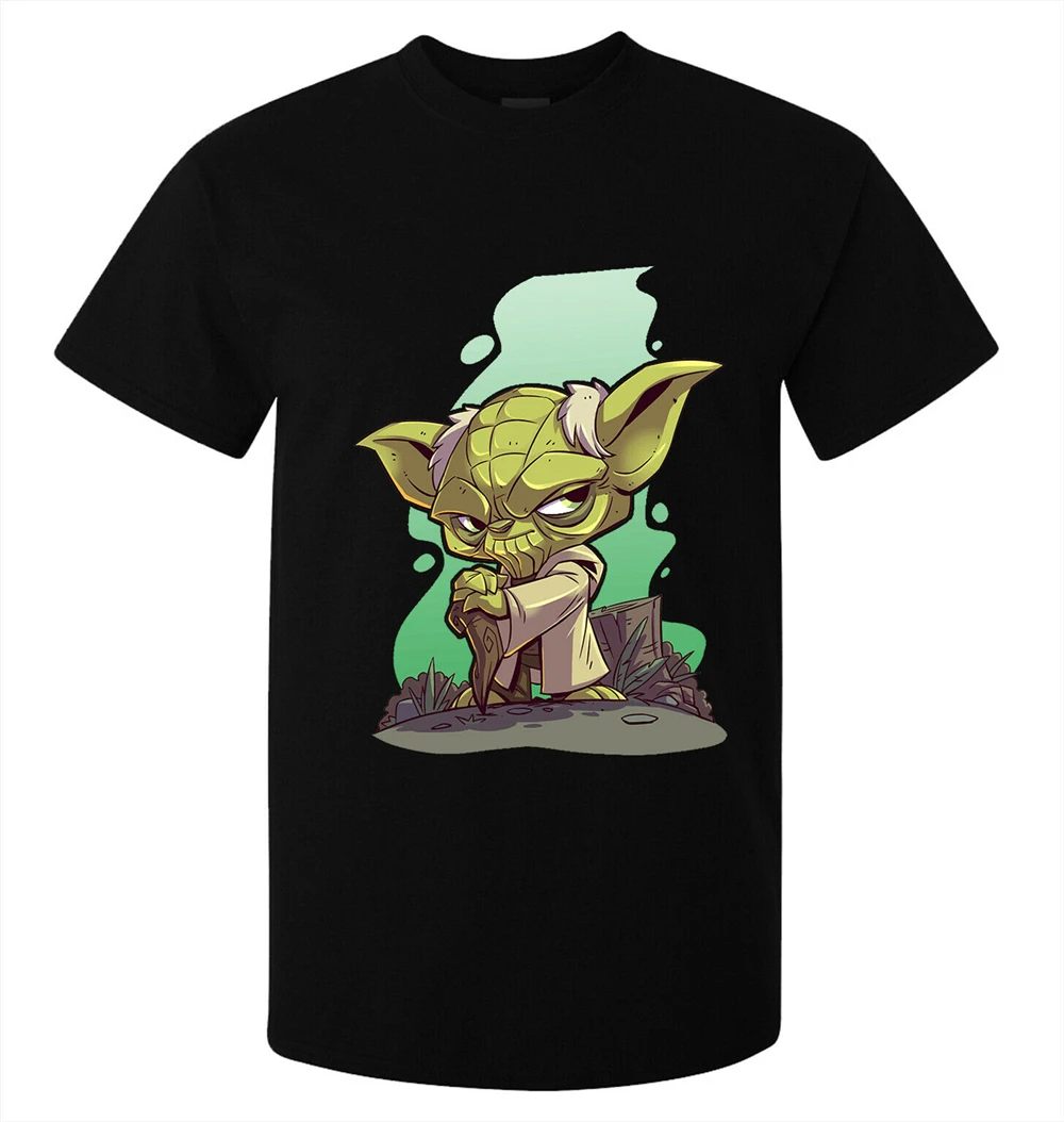 Star Wars Master Yoda Fan Art Men'S (Woman'S Available) футболка Черная с принтом|Футболки| |